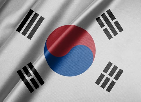 National flag of South Korea High resolution photo