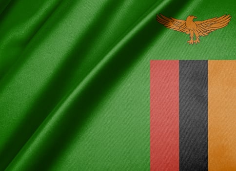 National flag of Zambia High resolution photo