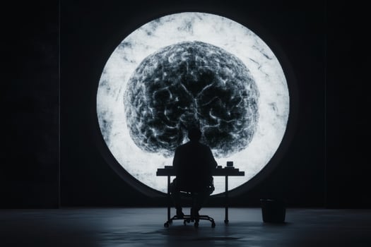 Exploring the Depths of Human Cognition in a Darkened Creative Space. photo