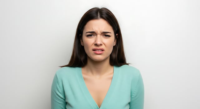 Displeased Woman A Study in Subtle Facial Expression photo