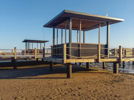 beach gazebos for protection from the sun photo