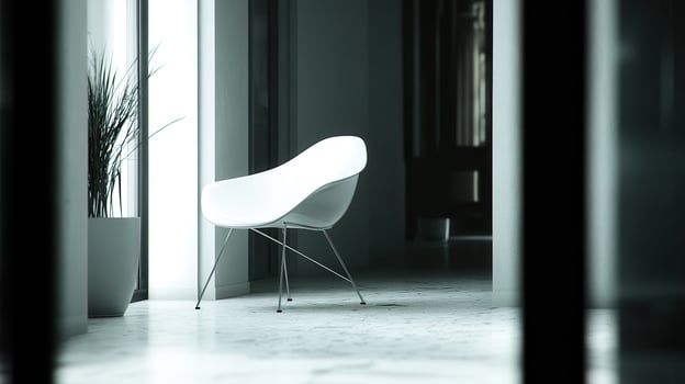 Modern chair, hallway, interior design, waiting photo