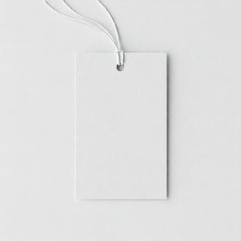 A mock clothes tag isolated on a white background photo