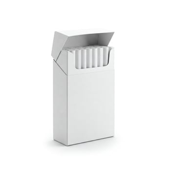 A mock cigarette box isolated on white photo