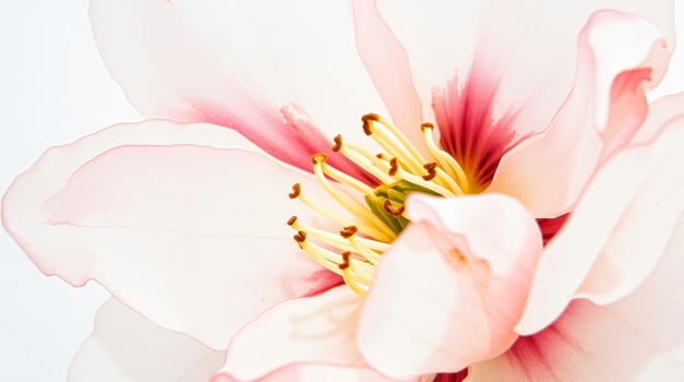 A close up of a flower with a white background photo