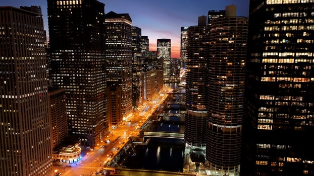 Outdoor Downtown Chicago in Chicago Illinois United States.. Tower Background. photo