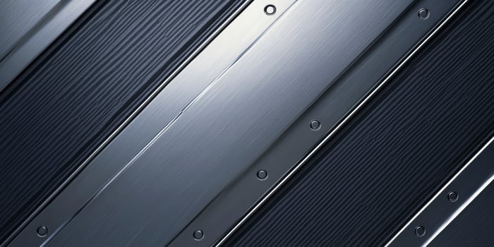 Metallic Diagonal Panel Background with Texture and Rivets Modern Design photo