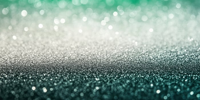 Sparkling Glitter Texture with Teal and Silver Bokeh Light Background photo