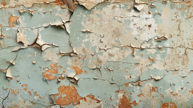 Old peeling paint on a wall photo
