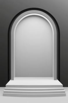 Empty archway podium photo