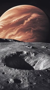 An artist's impression of the surface of the moon photo