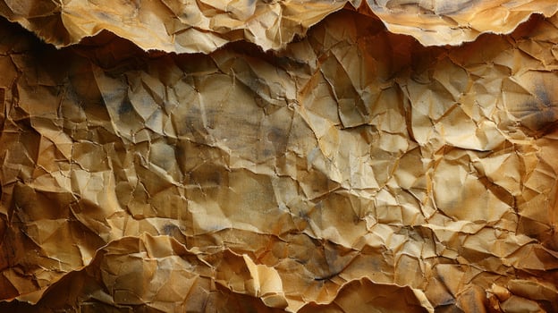 Crumpled, aged, antique paper texture with mottled, burnt, and distressed appearance. photo