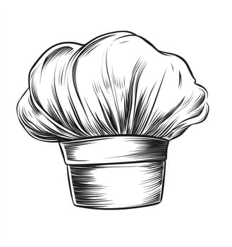 Chef Hat Illustration Vintage Style for Culinary and Restaurant Themes photo