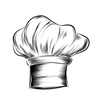 Chef's Hat Illustration - Vintage Style Cooking and Restaurant Concept photo