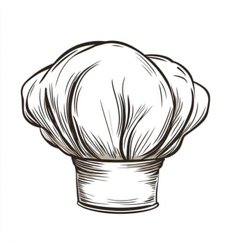 Chef Hat Illustration Classic Design for Culinary Profession or Restaurant photo