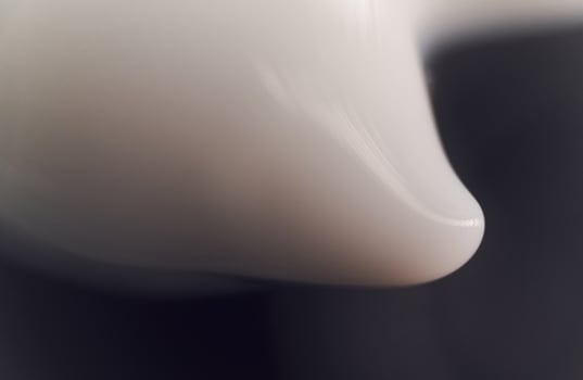 Beauty cream is under the microscope. Close up view photo