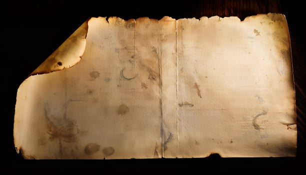 Antique Parchment With Faded Markings and Natural Aging Signs From a Historical Period photo