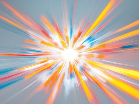 Abstract energetic light rays burst background. photo