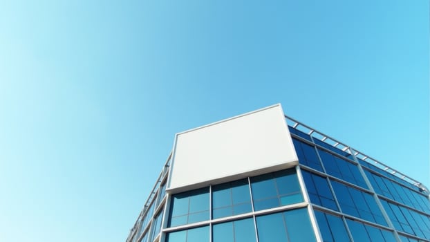 Blank Sign On Modern Office Building photo