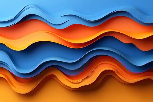 Abstract Colorful Wave Pattern Vibrant Orange and Blue Design for Modern Art Projects photo