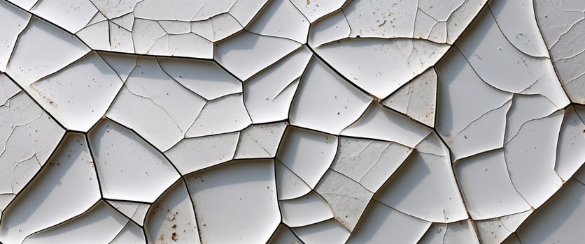 Abstract cracked texture on aged plastic surface for creative design projects. photo