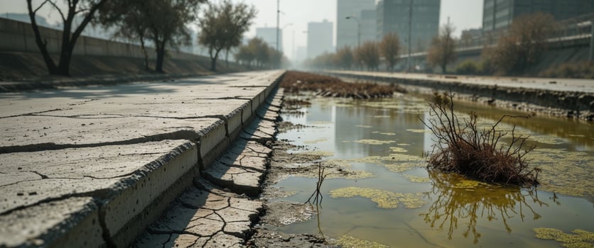 Urban Heat Impact on Waterways and Surrounding Areas. photo