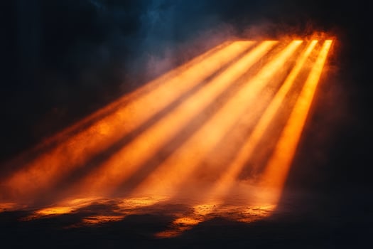 Radiant Sunlight Streaming Through Darkness - Mystical Atmosphere for Creative Design photo