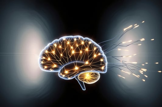 Human Brain with Neural Network Connections Sparking Intelligence and Innovation photo