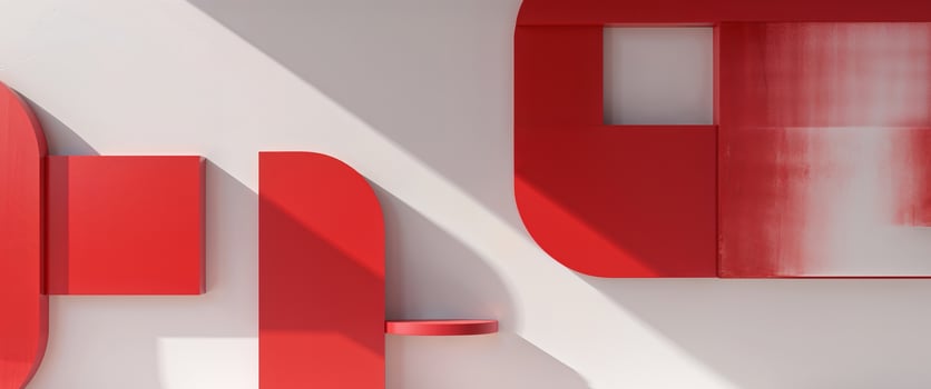 Abstract Red Geometric Shapes Background photo