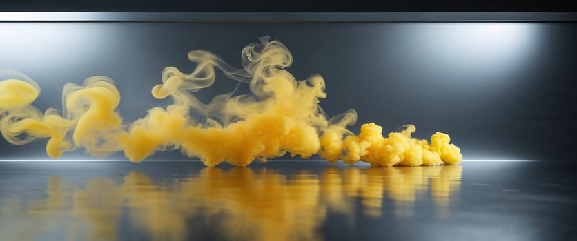 A yellow liquid is being sprayed into the air photo
