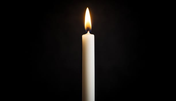 Candle Flame Illuminating Nature's Background Central Copyspace Serene Environment Artistic Viewpoint photo