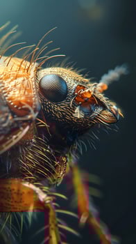 A close up of a bug with long hair photo