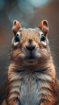 A close up of a squirrel with big eyes photo