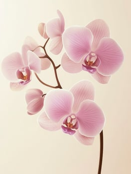 Elegant Pink Orchid Blossom Illustration on Soft Background for Feminine Design photo