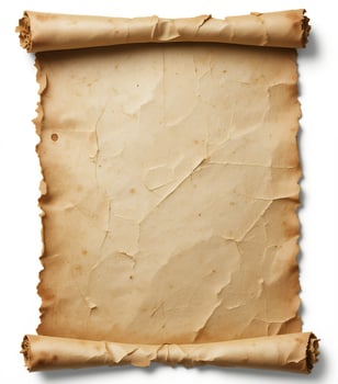 Aged Parchment Scroll. Antique Paper Texture photo