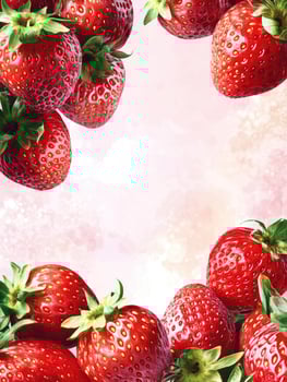 Fresh Strawberries Background with Empty Space for Text or Graphic Design photo