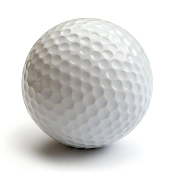 Floating Golf Ball Isolated on White Background. photo