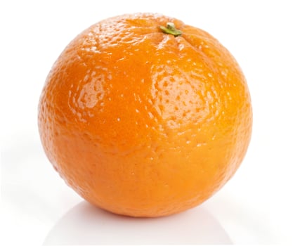 Orange Isolated on Full White Background photo