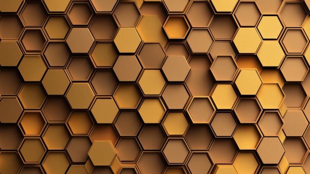 Golden hexagonal background wallpaper photo
