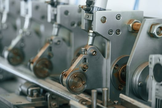 Close ,up view of print house machine photo