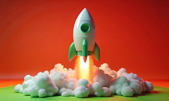Rocket launch, overcoming the earth's gravity and the beginning of space travel photo