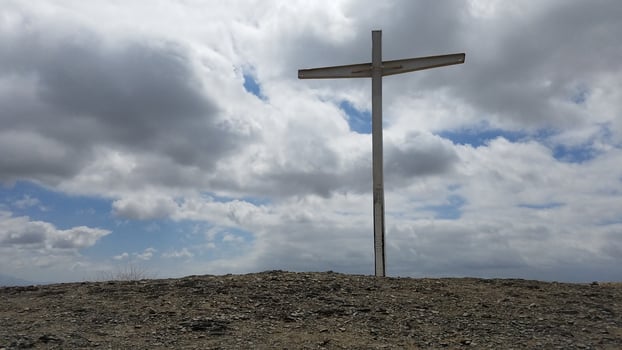 Menifee Cross Trail, Hiking to the Cross on a Hill in Menifee California photo