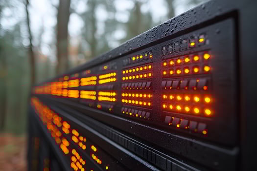 High-Tech LED Display in Outdoor Environment for Futuristic Design Concepts photo
