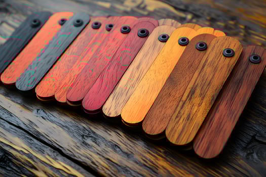 Rustic Wood Finish Sample Collection for Interior Design Projects photo