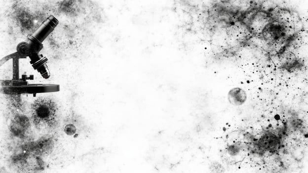 Microscope Study Against an Abstract Background photo