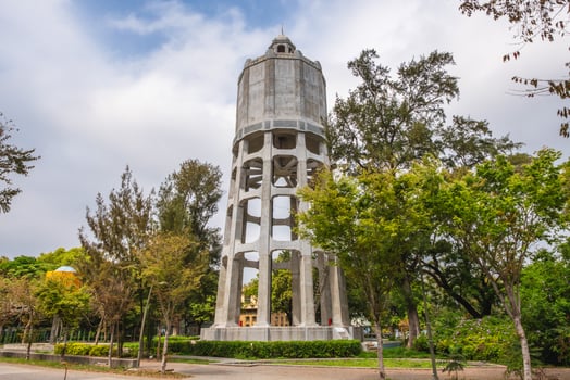 Old water tower at water head cultural park in Puzi township, Chiayi, Taiwan photo