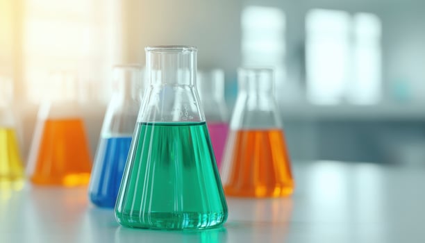 Chemical Experiment Action in Laboratory Science Background Copyspace for Research Content photo