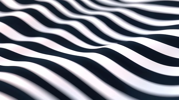 Abstract pattern of flowing black and white stripes creating a dynamic visual texture photo