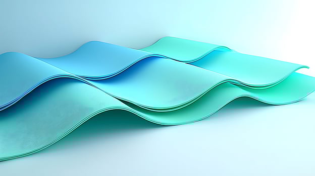 Abstract wavy patterns in soothing blue and green tones create a serene background effect photo