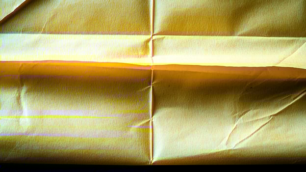 Close-up of crumpled yellow paper showcasing texture and subtle shadows for design use photo